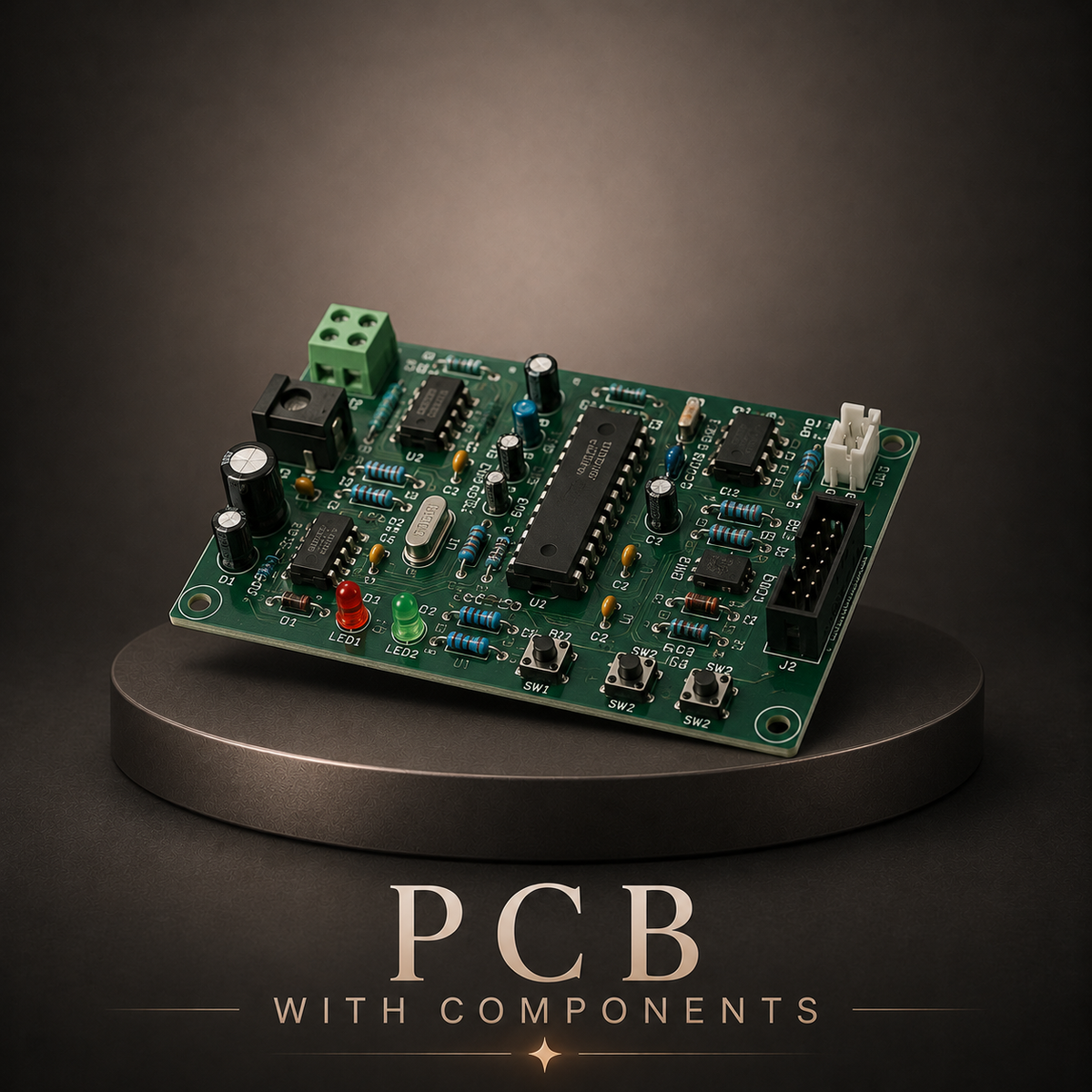 PCB WITH COMPONENTS