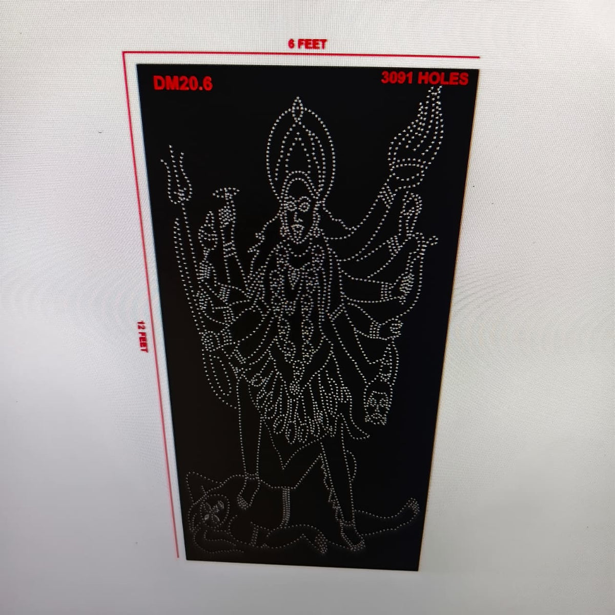 DM120.6 6x12 FEET 3091 Holes 3 PART Kali  MATA