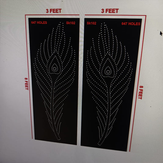 SK102 MOR PANKH 3X8 FEET 647 HOLES