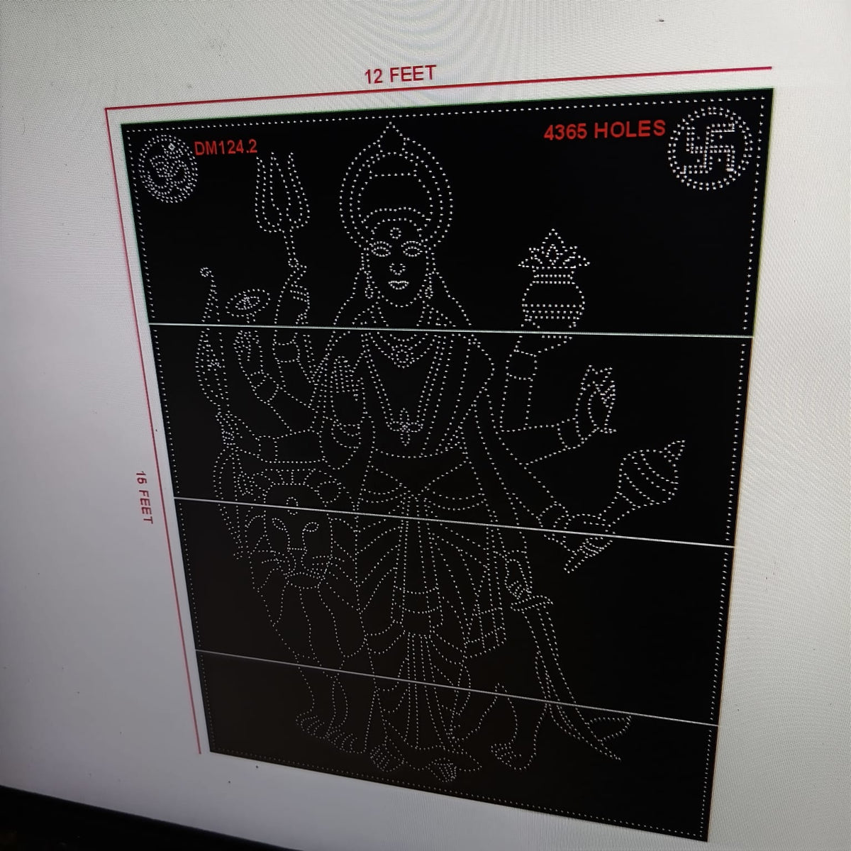 DM124.2 12X15 FEET 4365 Holes 4 PART DEVI MATA