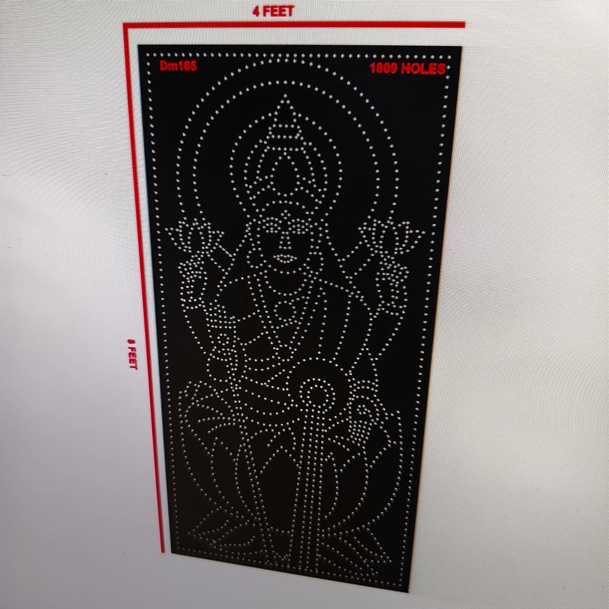DM165 4x8 FEET 1809 Holes 1 PART Devi Mata