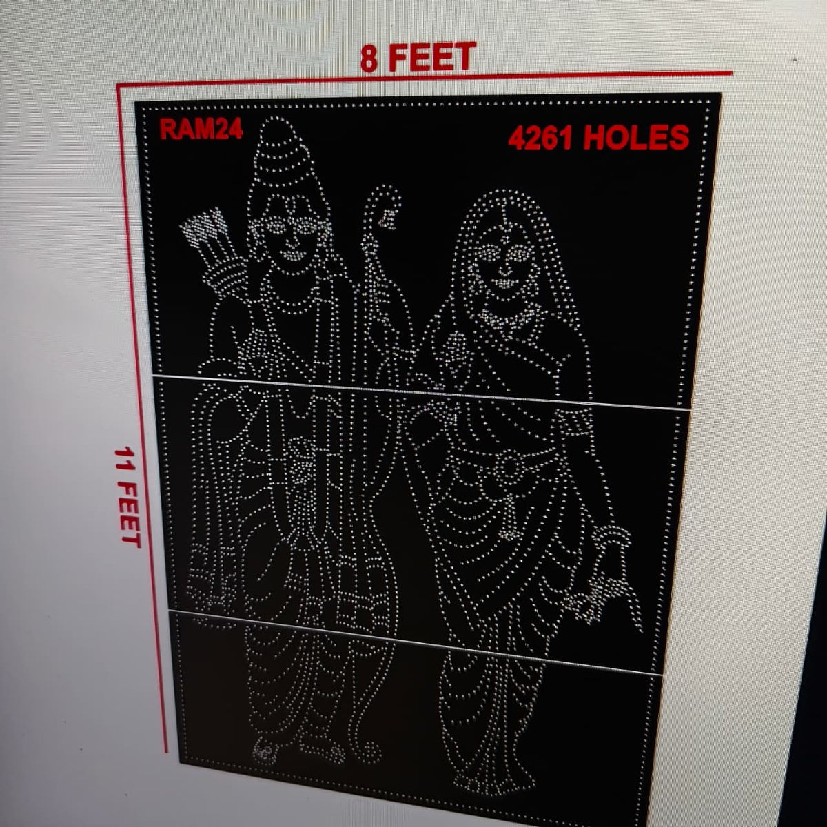 RAM24 8X11 FEET RAM SITA JI 4261 HOLES
