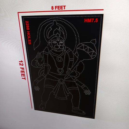 HM7.5 HANUMAN JI HINDI GOOD 8X12 FEET 3 PART 2288 HOLES