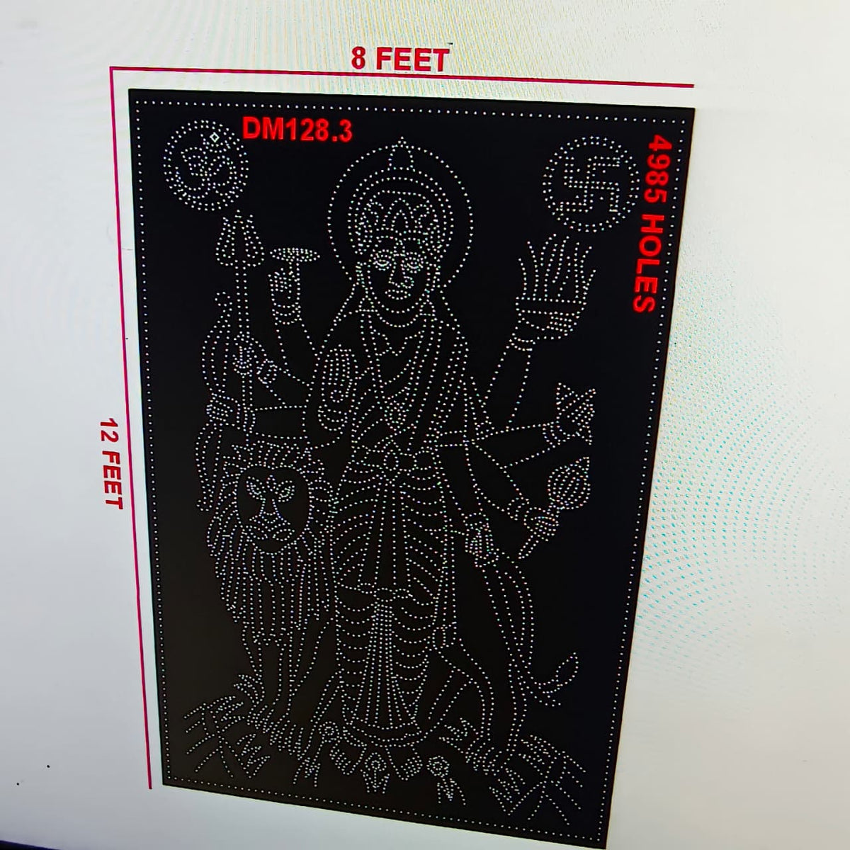 DM128.3 8X12 FEET 4985  Holes 3 PART DEVI MATA