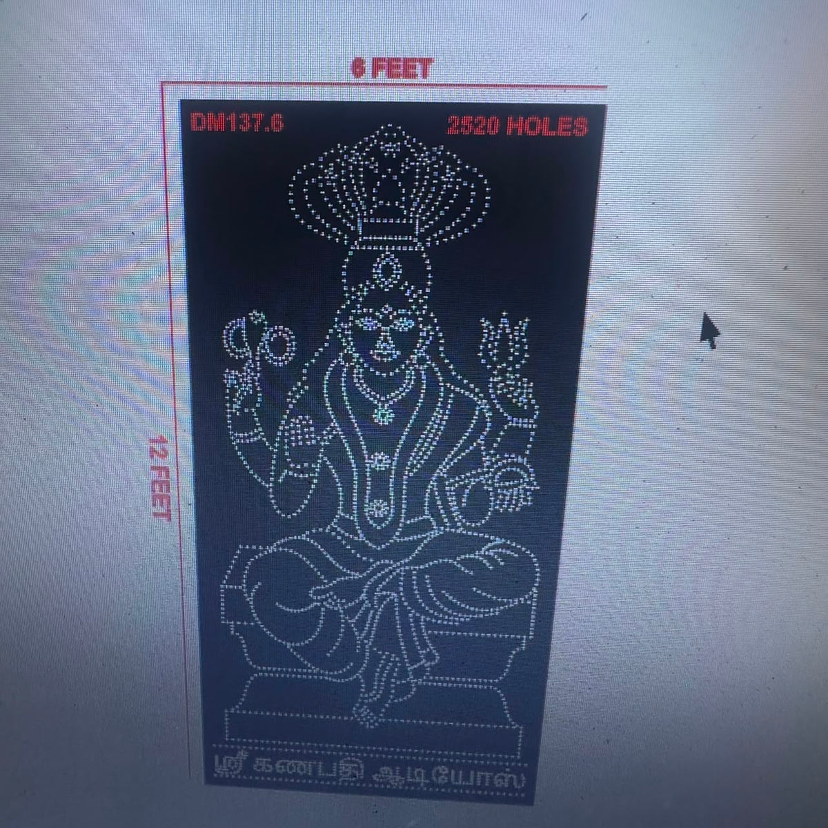 DM137.6 6X12 FEET  DEVI MATA 2520 HOLES 3 PART