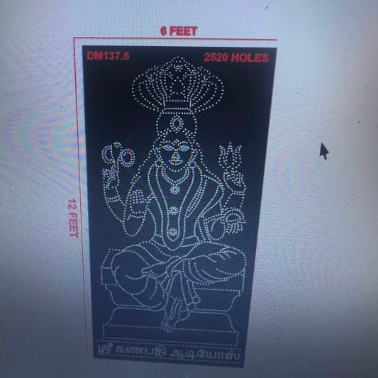 DM137.6 6X12 FEET  DEVI MATA 2520 HOLES 3 PART