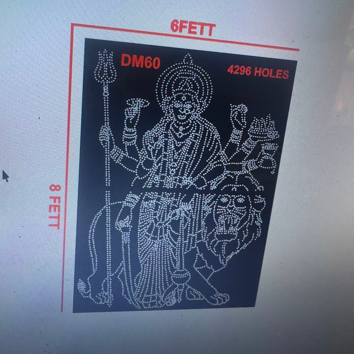 DM60 8X6 FEET 4296 HOLES DEVI MATA 2 PART