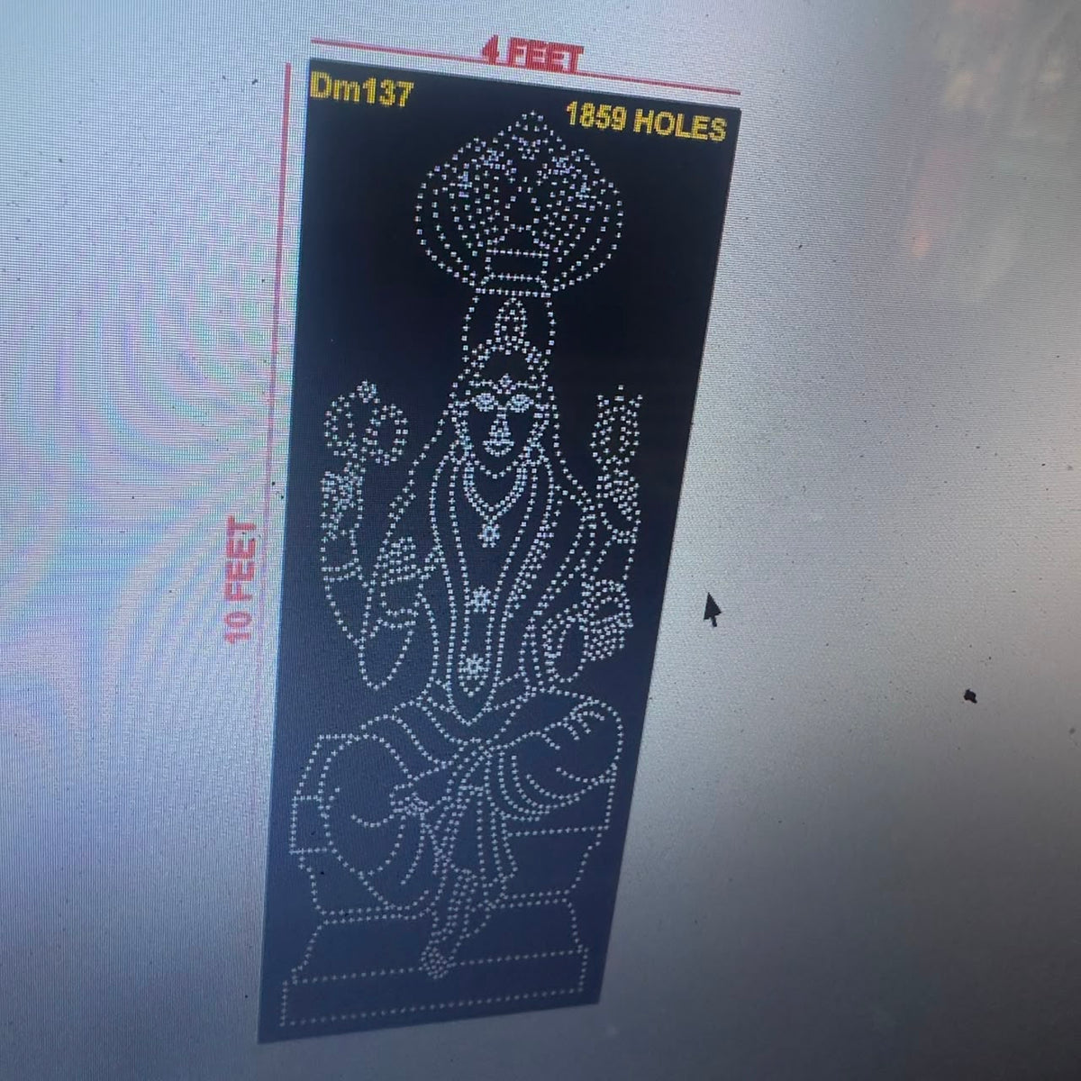 DM137 4X10 FEET DEVI MATA 1859 HOLES