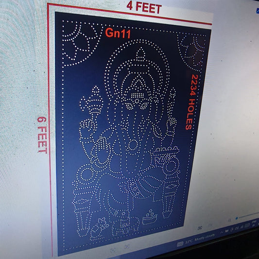 GN11 GANESH JI  4X6 FEET HOLES 2234